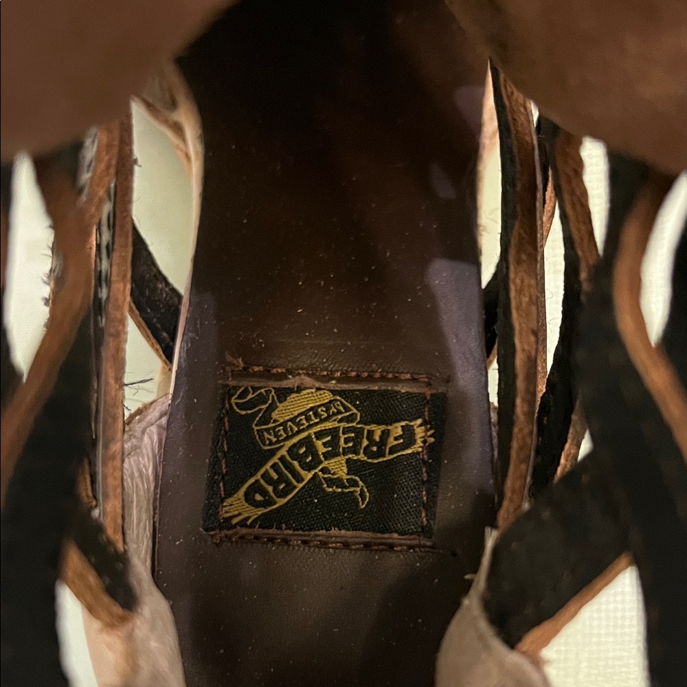 Freebird by Steven Brown and Black Cutout Lace-Up Booties - Picture 8 of 8
